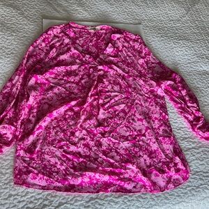 Haptics Floral Pink Women's Top 3x